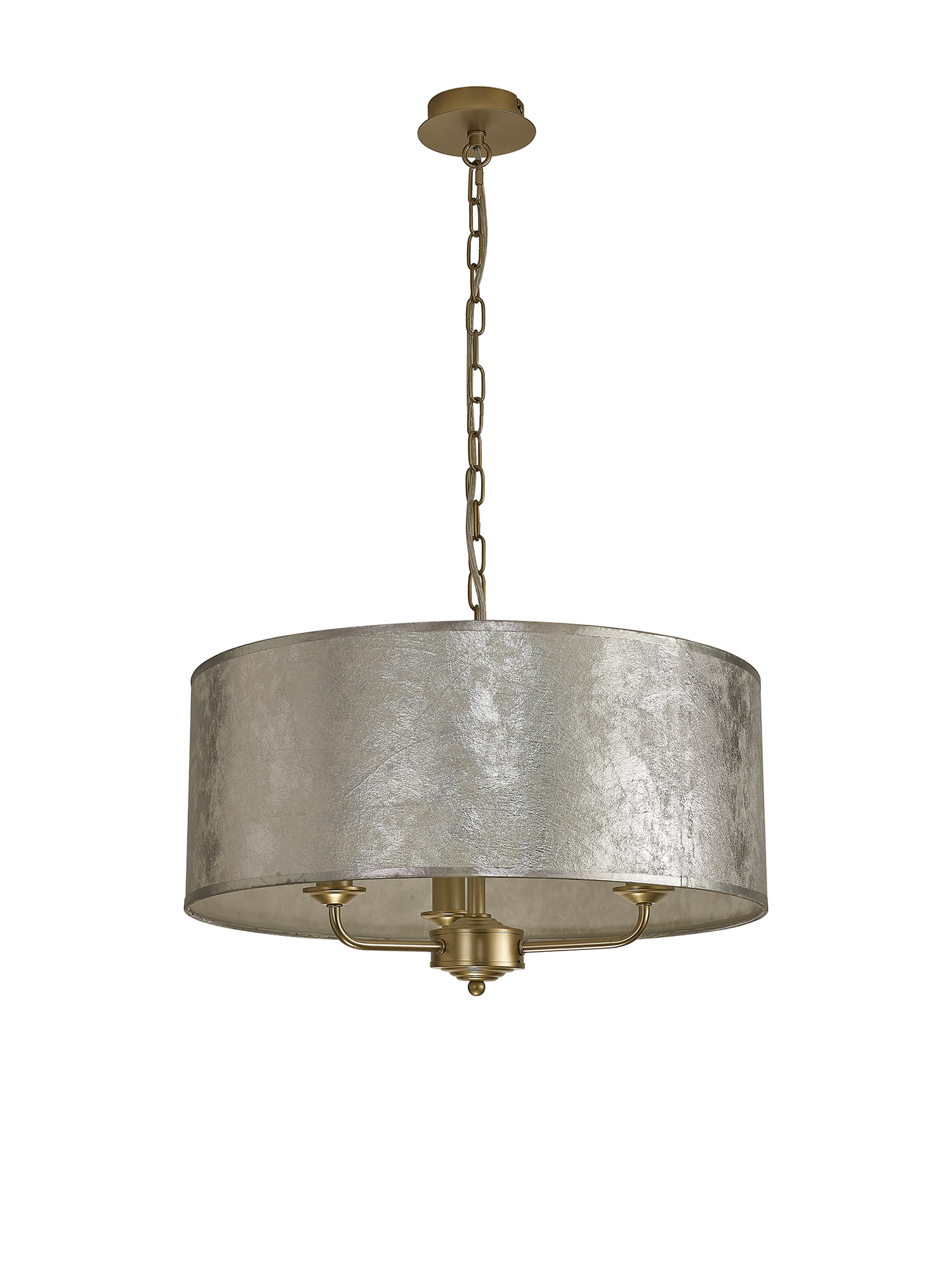 Banyan 50cm 3 Light Pendant Champagne Gold, Silver Leaf DK0976  Deco Banyan